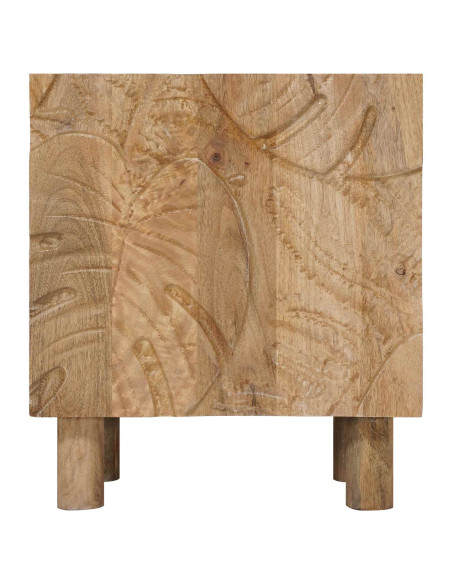 Comodino a muro fatto a mano Marrone Teak 40 x 30 x 45 cm