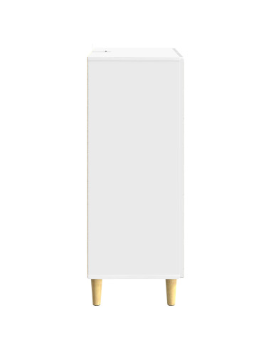 Credenza Bianco Lucido 66 x 34,5 x 90 cm Legno ingegnerizzato