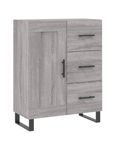 Credenza Grigio Sonoma 69,5x34x90 cm in Legno Multistrato