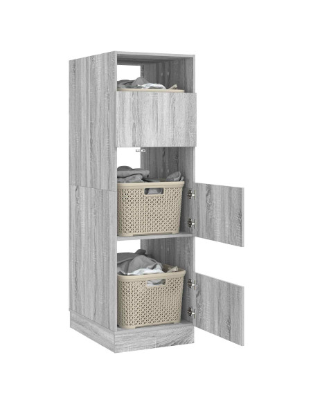 Mobile da lavanderia con porta Grigio Sonoma 50 x 68 x 162 cm