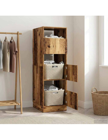 Mobile da lavanderia con porta Legno vecchio Legno multistrato