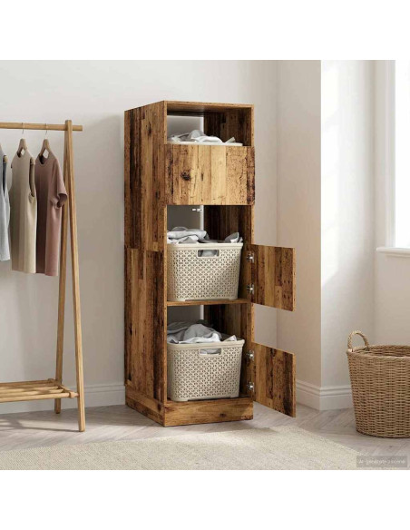 Mobile da lavanderia con porta Legno vecchio Legno multistrato