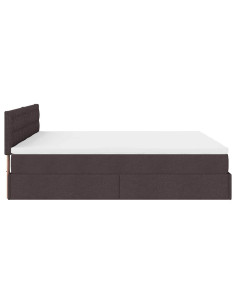Struttura Letto Pouf con Materassi 160x200 cm in Tessuto