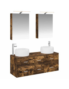 Set di mobili per il bagno 5 pcs Rovere Fumo
