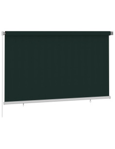 Tenda a Rullo per Esterni 240x140 cm Verde Scuro HDPE