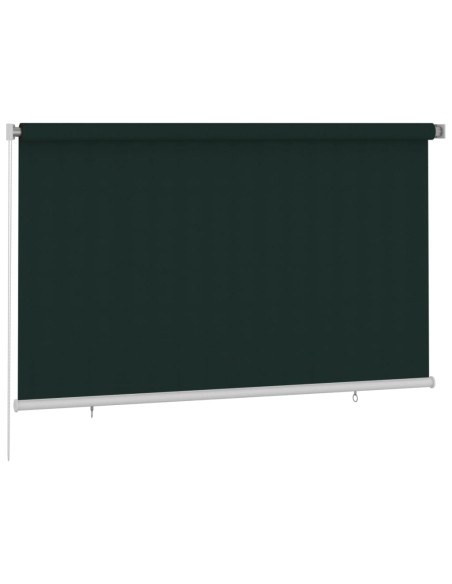 Tenda a Rullo per Esterni 240x140 cm Verde Scuro HDPE