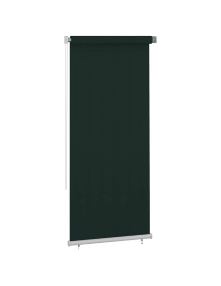Tenda a Rullo per Esterni 100x230 cm Verde Scuro HDPE