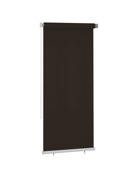 Tenda a Rullo per Esterni 100x230 cm Marrone HDPE