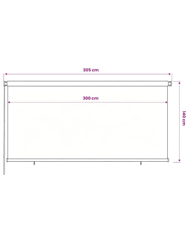 Tenda a Rullo per Esterni 300x140 cm Blu HDPE