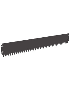 Bordura per Prato 10 pcs 103 x 15 cm Acciaio Nero 2