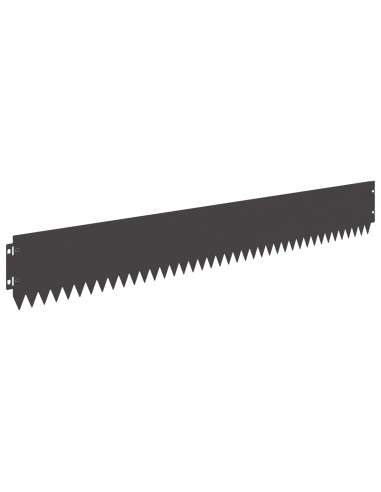 Bordura per Prato 10 pcs 103 x 15 cm Acciaio Nero