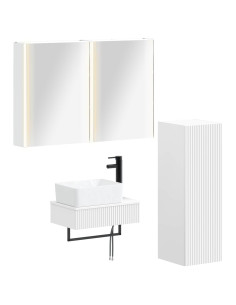 Set di mobili per il bagno 4 pcs Bianco