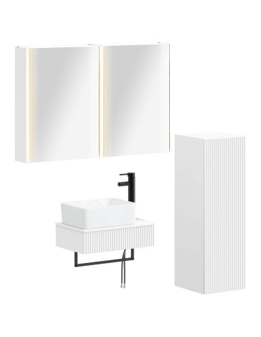 Set di mobili per il bagno 4 pcs Bianco