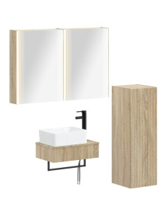 Set di mobili per il bagno 4 pcs Rovere Sonoma