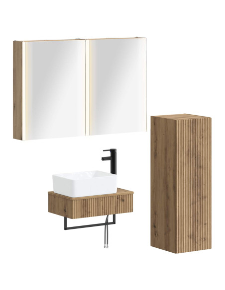 Set di mobili per il bagno 4 pcs Rovere Artigianale