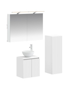 Set di mobili per il bagno 4 pcs Bianco