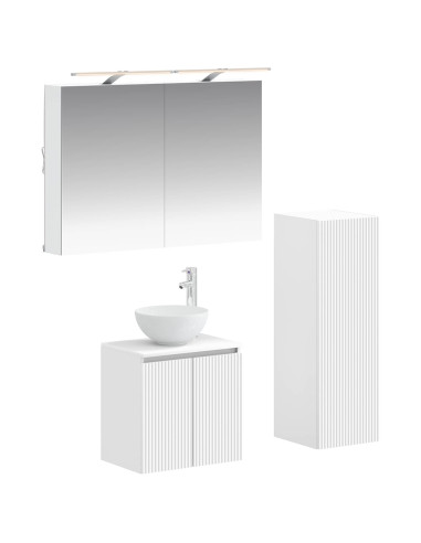 Set di mobili per il bagno 4 pcs Bianco