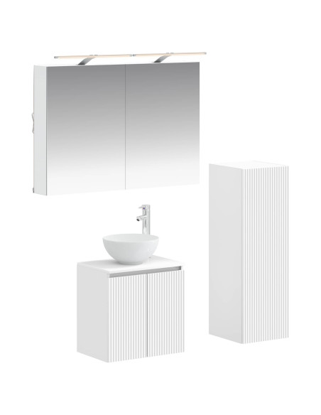 Set di mobili per il bagno 4 pcs Bianco
