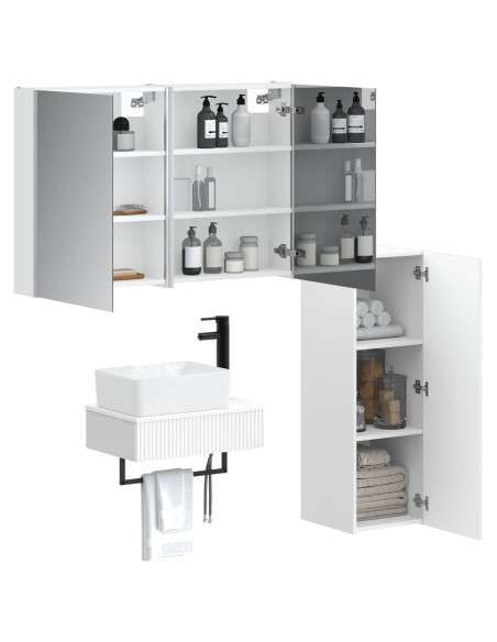 Set di mobili per il bagno 4 pcs Bianco