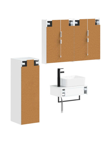 Set di mobili per il bagno 4 pcs Bianco