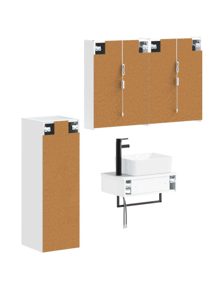 Set di mobili per il bagno 4 pcs Bianco