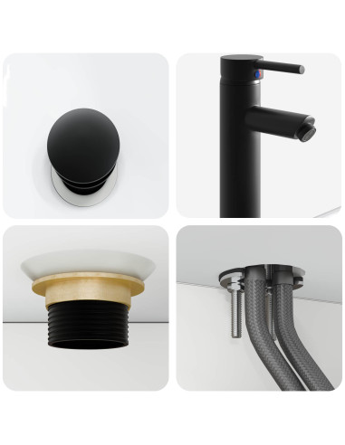 Set di mobili per il bagno 4 pcs Bianco