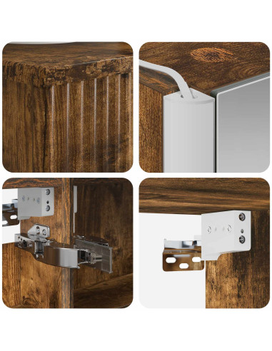 Set di mobili per il bagno 4 pcs Rovere Fumo
