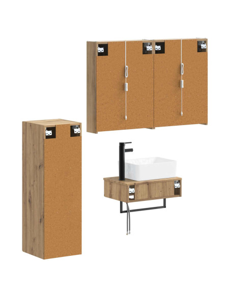 Set di mobili per il bagno 4 pcs Rovere Artigianale