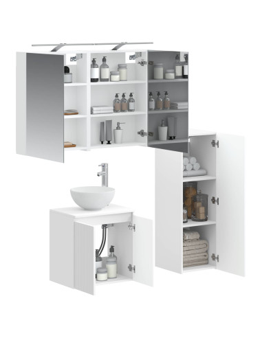 Set di mobili per il bagno 4 pcs Bianco
