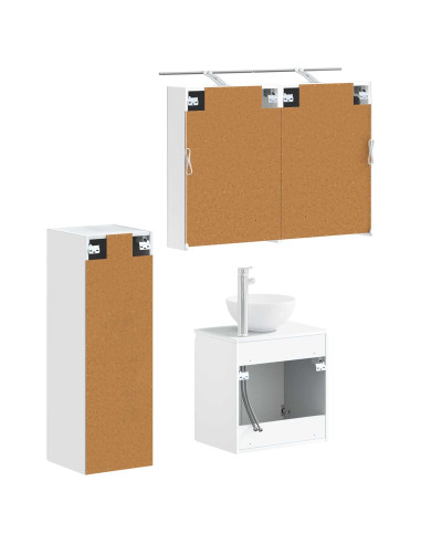 Set di mobili per il bagno 4 pcs Bianco