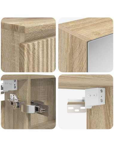 Set di mobili per il bagno 4 pcs Rovere Sonoma