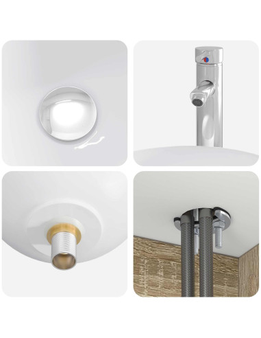 Set di mobili per il bagno 4 pcs Rovere Sonoma
