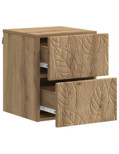 Mobiletto da notte a muro Rovere Artigianale 34,5 x 33 x 40 cm 2