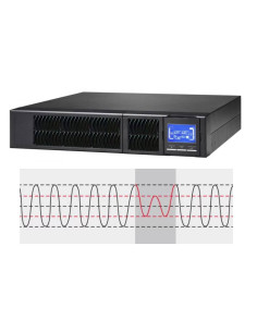 UPS 1 KVA TOWER/RACK ONLINE SERIES 8*IEC+RS232+EPO LCD CSB
