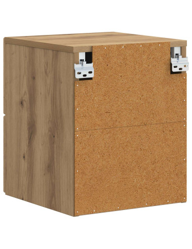 Mobiletto da notte a muro Rovere Artigianale 34,5 x 33 x 40 cm