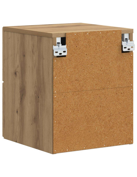 Mobiletto da notte a muro Rovere Artigianale 34,5 x 33 x 40 cm