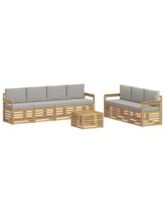 Set divani Legno di Acacia Massello 2