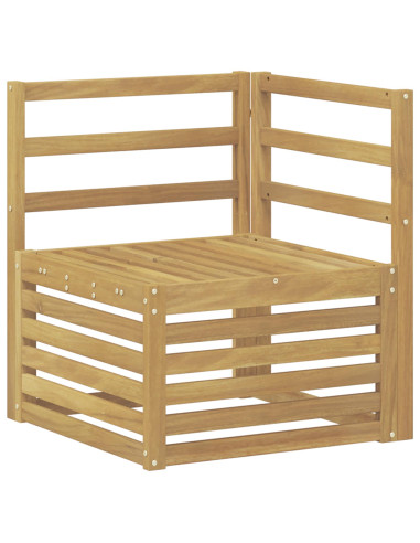 Set di divani da esterno 8 pcs Bianco Legno di Acacia Massello