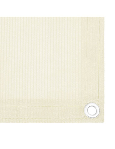Schermo Frangivista per Balcone Crema 75x400 cm in HDPE