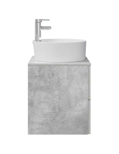 Mobile Lavabo da Parete Grigio Cemento 49,5 x 44,5 x 65 cm