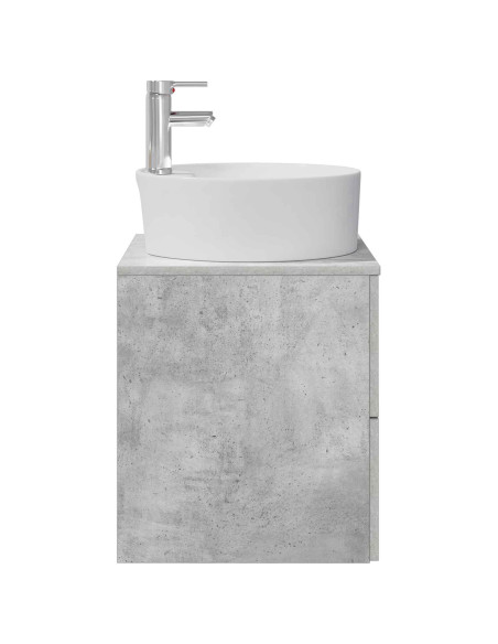 Mobile Lavabo da Parete Grigio Cemento 49,5 x 44,5 x 65 cm