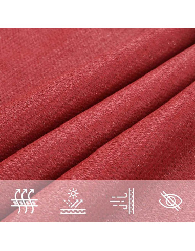 Vela Parasole 160 g/m² Rossa 2,5x3,5 m in HDPE