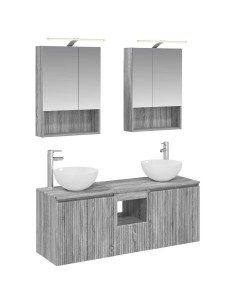 Set di Armadi da Bagno 5 pcs Sonoma grigio 50 x 14,5 x 70 cm