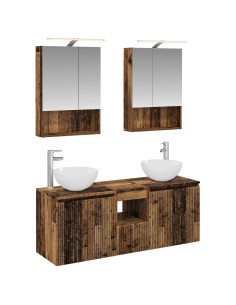 Set di Armadi da Bagno 5 pcs Legno antico 50 x 14,5 x 70 cm