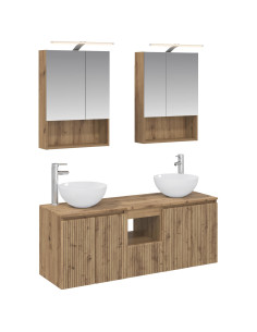 Set di Armadi da Bagno 5 pcs Rovere Artigianale