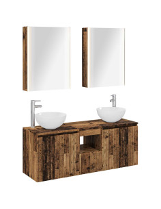 Set di Armadi da Bagno 5 pcs Legno antico 53 x 15,5 x 70 cm