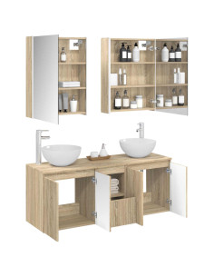 Set di Armadi da Bagno 5 pcs Rovere Sonoma 53 x 15,5 x 70 cm 2