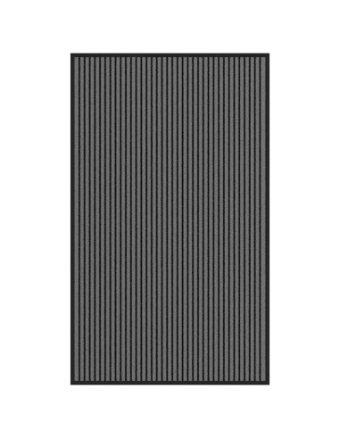Zerbino a Strisce Nere e Grigie 90x150 cm