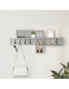 Appendiabiti a muro Grigio cemento 100 x 12 x 43,5 cm