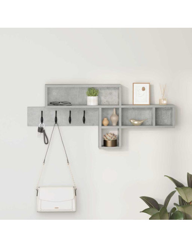 Appendiabiti a muro Grigio cemento 100 x 12 x 43,5 cm